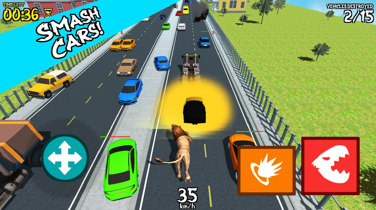 Wild Animals Road Rampage screenshot